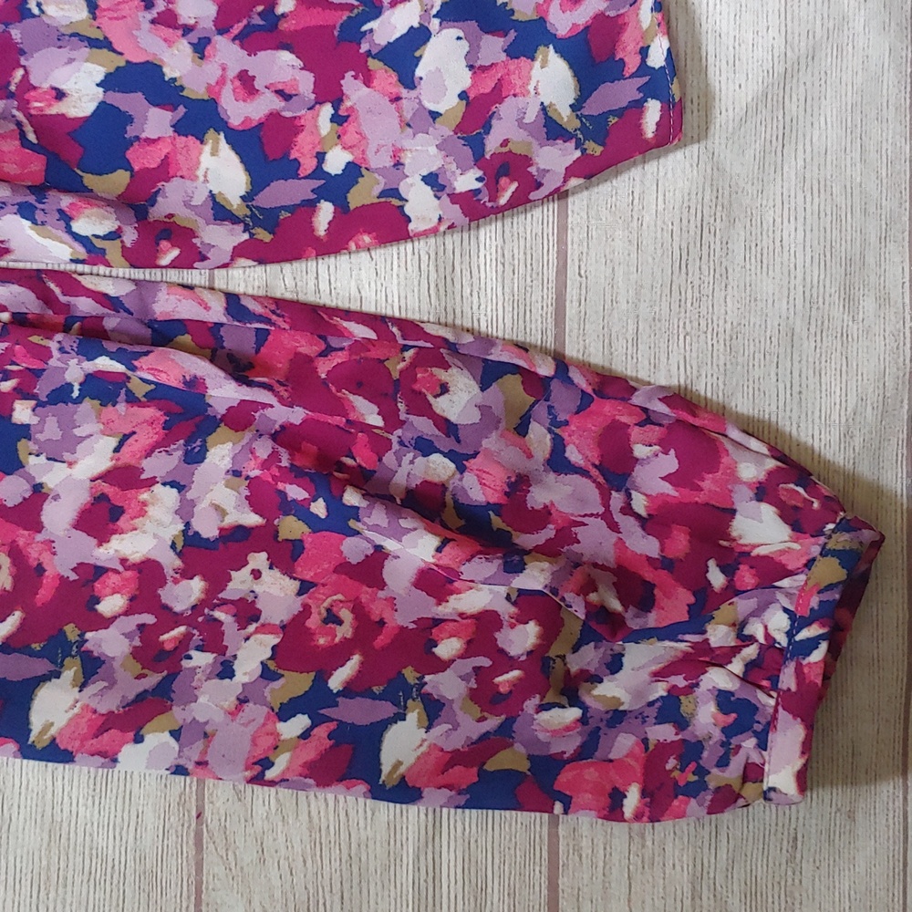 Nanette Lepore Ruffle Floral Pink Women's Top - Picture 3 of 11